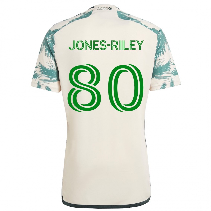 Dame Jaden Jones-Riley #80 Beige Brun Bortetrøye Drakt Trøye 2024/25 Skjorter T-Skjorte