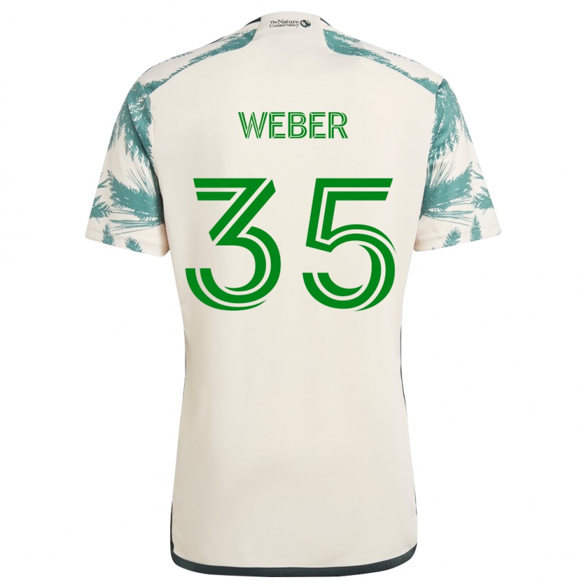 Dame Tristan Weber #35 Beige Brun Bortetrøye Drakt Trøye 2024/25 Skjorter T-Skjorte