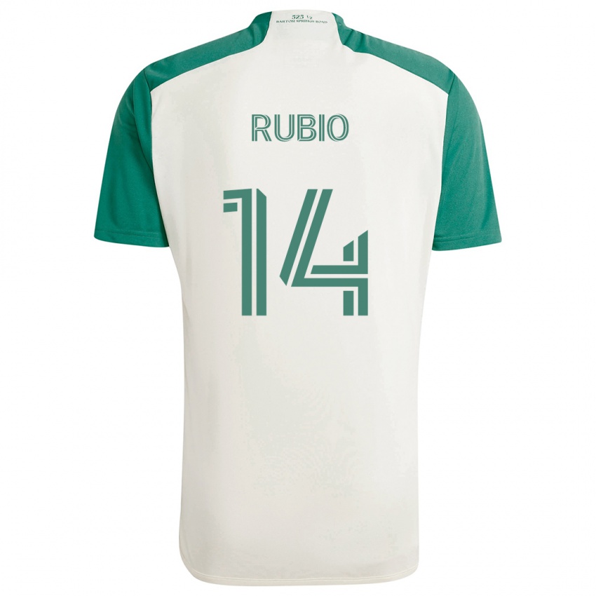 Dame Diego Rubio #14 Solbrune Farger Grønn Bortetrøye Drakt Trøye 2024/25 Skjorter T-Skjorte