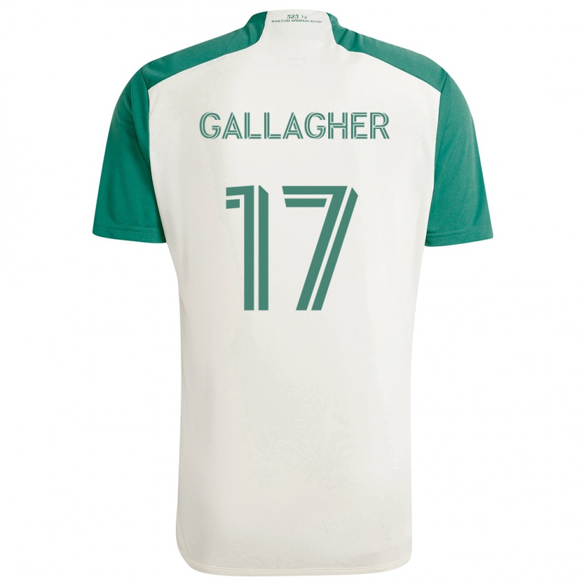 Dame Jon Gallagher #17 Solbrune Farger Grønn Bortetrøye Drakt Trøye 2024/25 Skjorter T-Skjorte