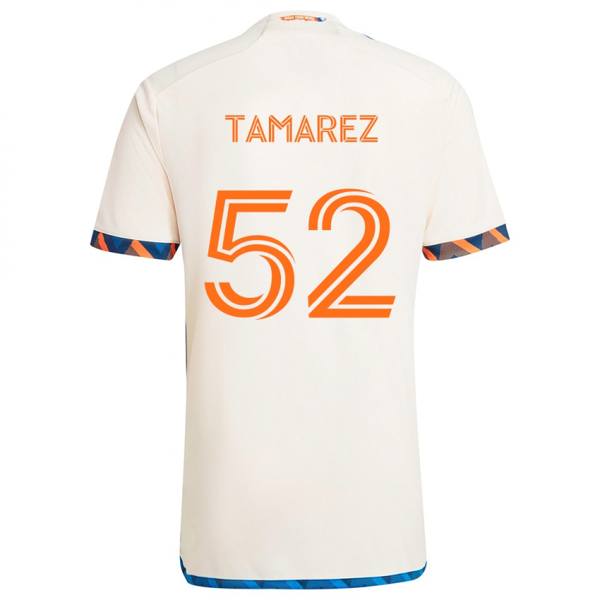 Dame Lucas Tamarez #52 Hvit Oransje Bortetrøye Drakt Trøye 2024/25 Skjorter T-Skjorte