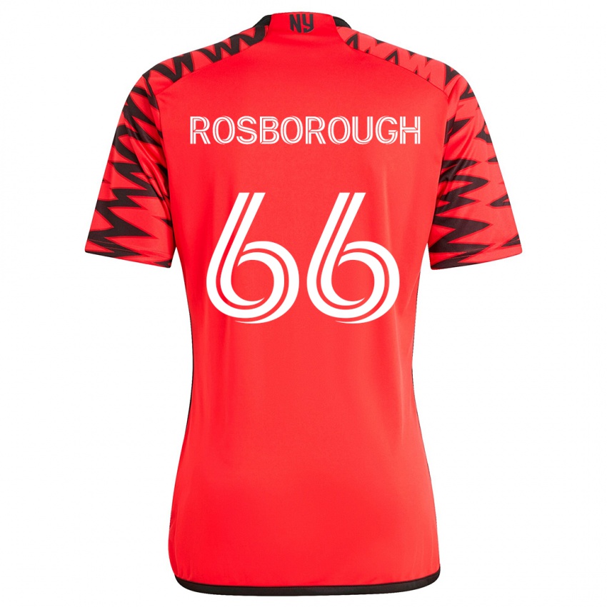 Dame Tanner Rosborough #66 Rød Svart Hvit Bortetrøye Drakt Trøye 2024/25 Skjorter T-Skjorte