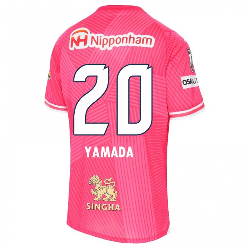 Barn Kotaro Yamada #20 Rosa Hvit Hjemmetrøye Drakt Trøye 2024/25 Skjorter T-Skjorte