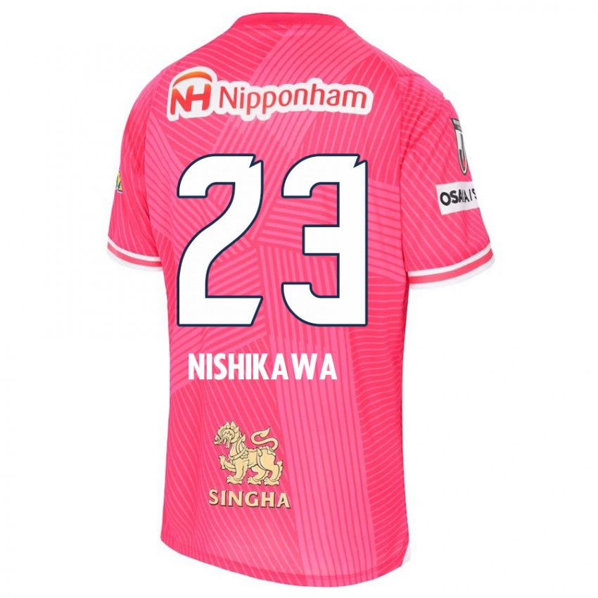 Barn Hiroki Nishikawa #23 Rosa Hvit Hjemmetrøye Drakt Trøye 2024/25 Skjorter T-Skjorte