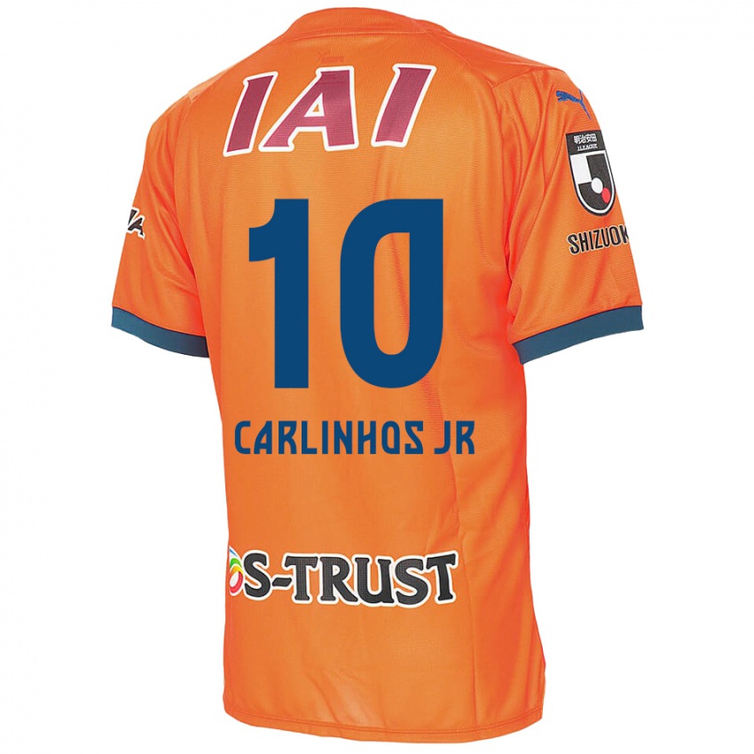 Barn Carlinhos Junior #10 Orange Blue Hjemmetrøye Drakt Trøye 2024/25 Skjorter T-Skjorte