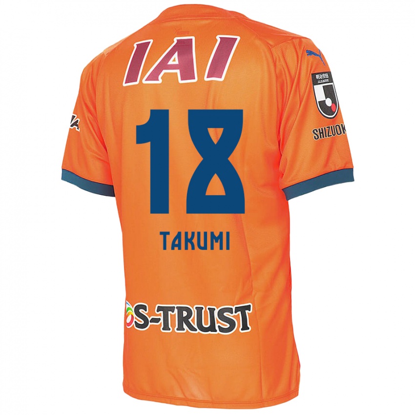 Barn Takumi Kato #18 Orange Blue Hjemmetrøye Drakt Trøye 2024/25 Skjorter T-Skjorte