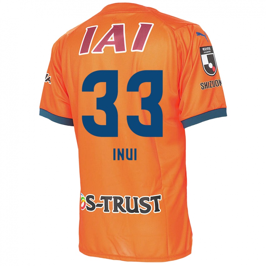 Barn Takashi Inui #33 Orange Blue Hjemmetrøye Drakt Trøye 2024/25 Skjorter T-Skjorte