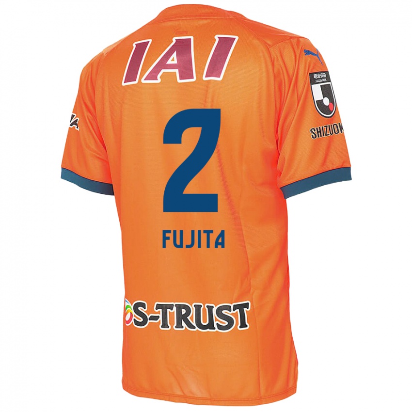 Barn Shunsuke Fujita #2 Orange Blue Hjemmetrøye Drakt Trøye 2024/25 Skjorter T-Skjorte