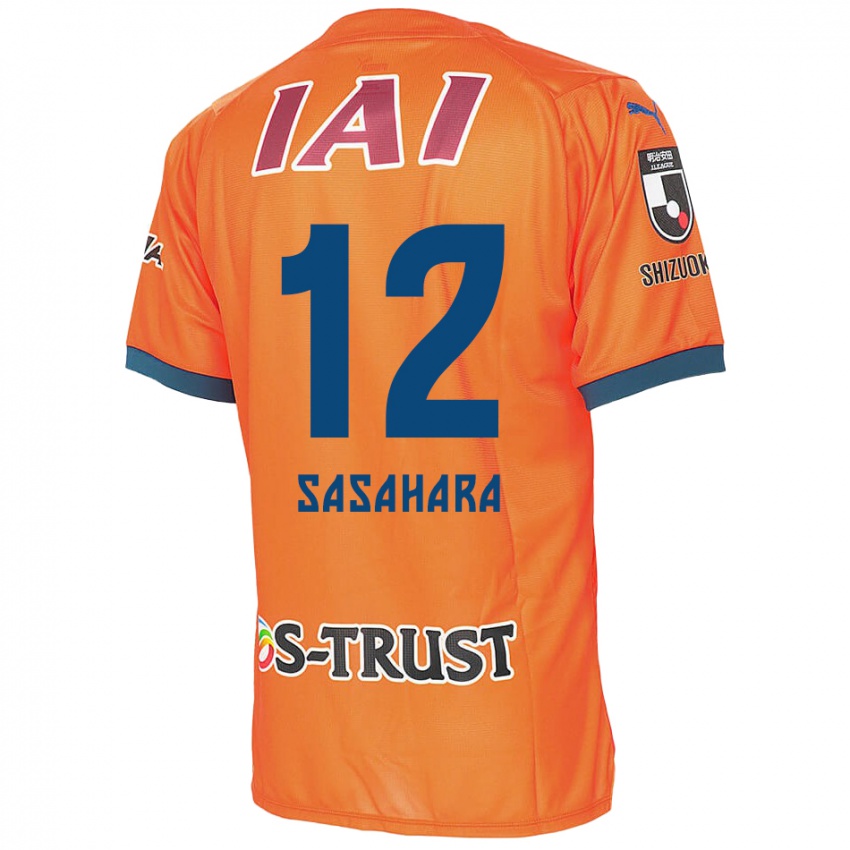 Barn Kenshin Sasahara #12 Orange Blue Hjemmetrøye Drakt Trøye 2024/25 Skjorter T-Skjorte