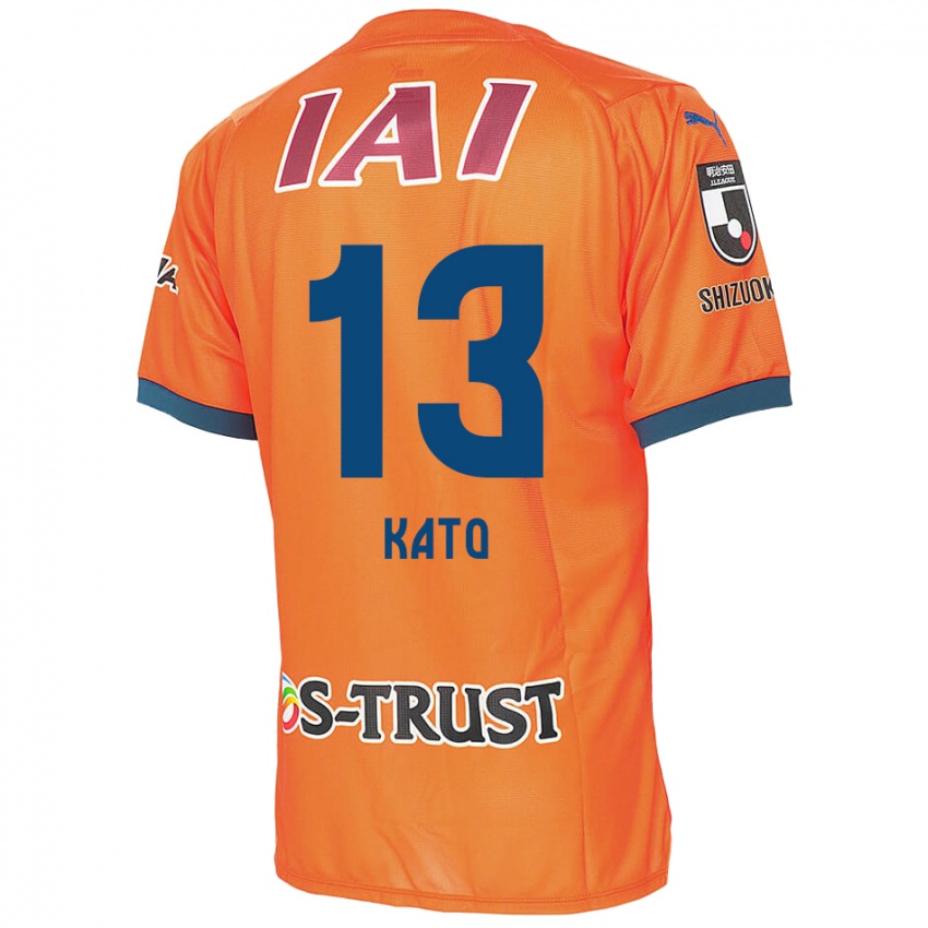 Barn Daiya Kato #13 Orange Blue Hjemmetrøye Drakt Trøye 2024/25 Skjorter T-Skjorte