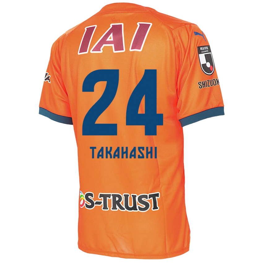 Barn Yuzuki Takahashi #24 Orange Blue Hjemmetrøye Drakt Trøye 2024/25 Skjorter T-Skjorte