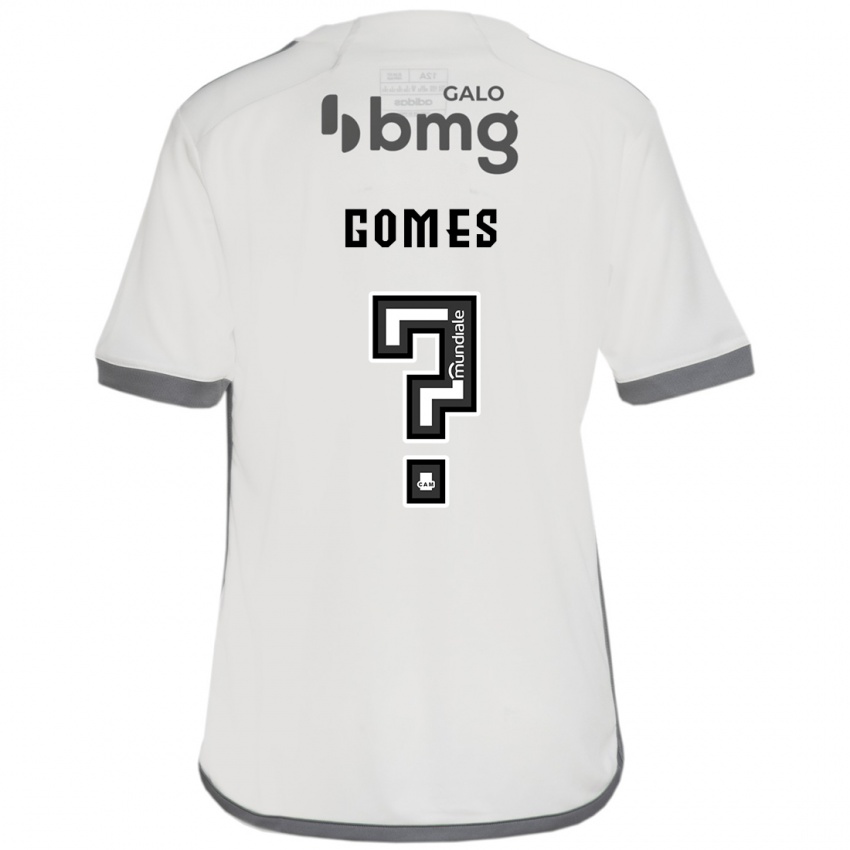 Barn Fábio Gomes #0 Off White Bortetrøye Drakt Trøye 2024/25 Skjorter T-Skjorte