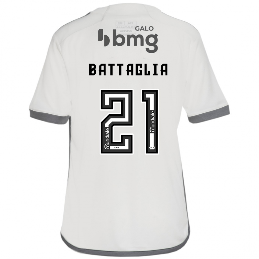 Barn Rodrigo Battaglia #21 Off White Bortetrøye Drakt Trøye 2024/25 Skjorter T-Skjorte