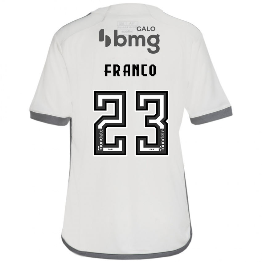 Barn Alan Franco #23 Off White Bortetrøye Drakt Trøye 2024/25 Skjorter T-Skjorte