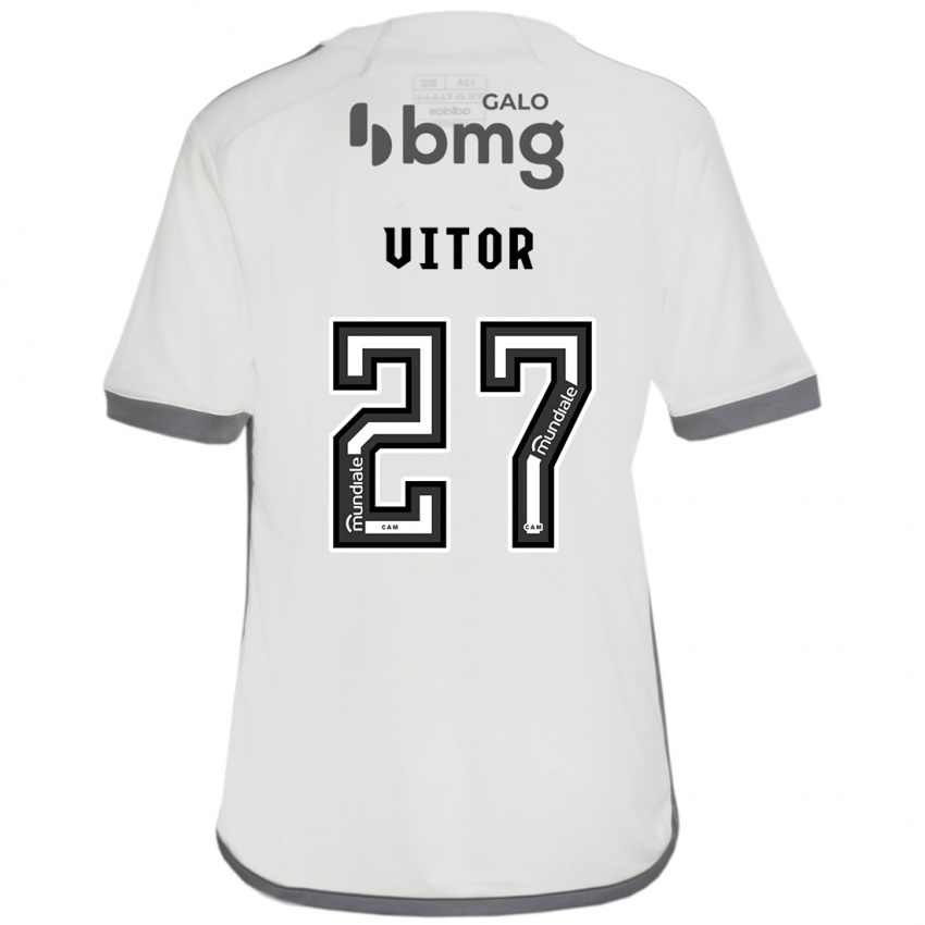 Barn Paulo Vitor #27 Off White Bortetrøye Drakt Trøye 2024/25 Skjorter T-Skjorte