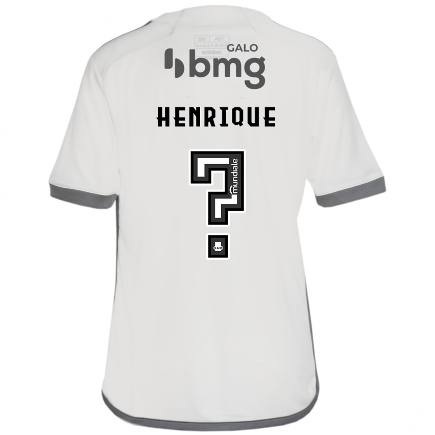 Barn Bruno Henrique #0 Off White Bortetrøye Drakt Trøye 2024/25 Skjorter T-Skjorte