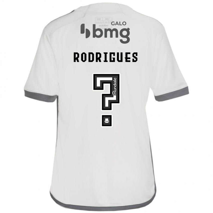 Barn Vinicius Rodrigues #0 Off White Bortetrøye Drakt Trøye 2024/25 Skjorter T-Skjorte