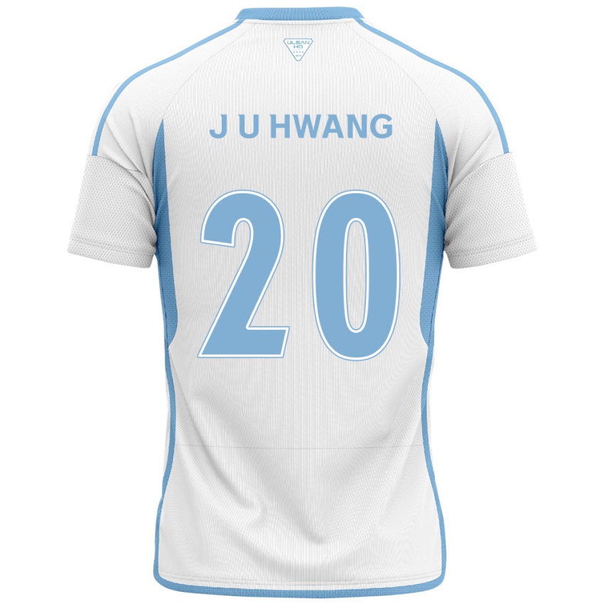 Barn Ui-Jun Hwang #20 Hvit Blå Bortetrøye Drakt Trøye 2024/25 Skjorter T-Skjorte