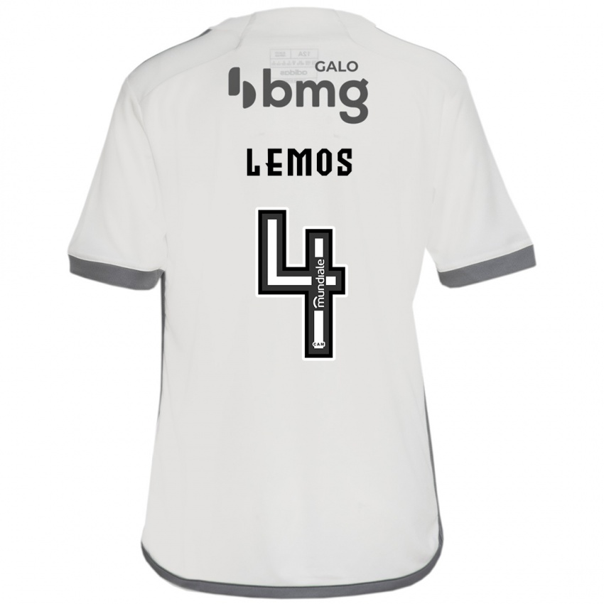 Mann Mauricio Lemos #4 Off White Bortetrøye Drakt Trøye 2024/25 Skjorter T-Skjorte