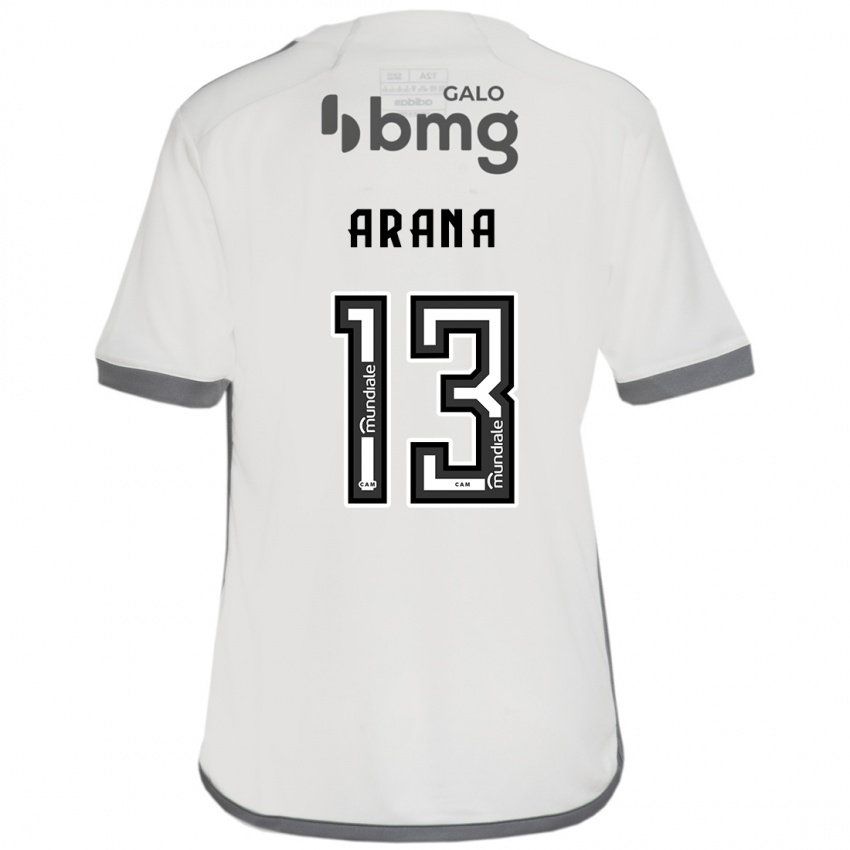 Mann Guilherme Arana #13 Off White Bortetrøye Drakt Trøye 2024/25 Skjorter T-Skjorte