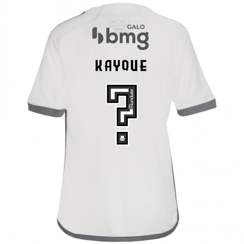 Mann Kayque #0 Off White Bortetrøye Drakt Trøye 2024/25 Skjorter T-Skjorte