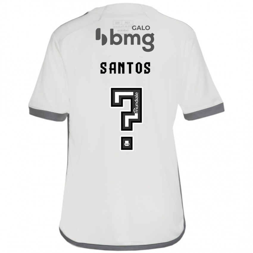 Mann Leo Santos #0 Off White Bortetrøye Drakt Trøye 2024/25 Skjorter T-Skjorte