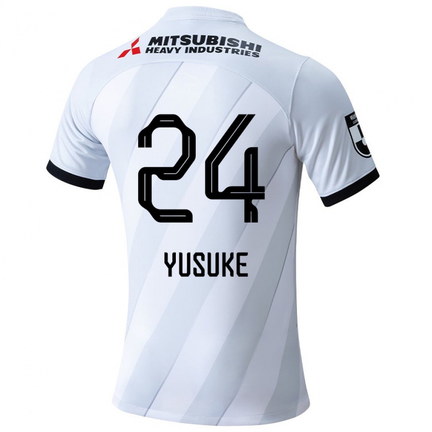 Mann Yusuke Matsuo #24 Hvit Grå Bortetrøye Drakt Trøye 2024/25 Skjorter T-Skjorte