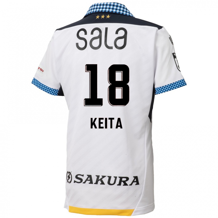 Mann Keita Takahata #18 Hvit Svart Bortetrøye Drakt Trøye 2024/25 Skjorter T-Skjorte