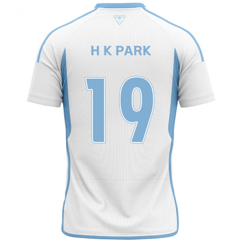 Mann Kang-Hyun Park #19 Hvit Blå Bortetrøye Drakt Trøye 2024/25 Skjorter T-Skjorte