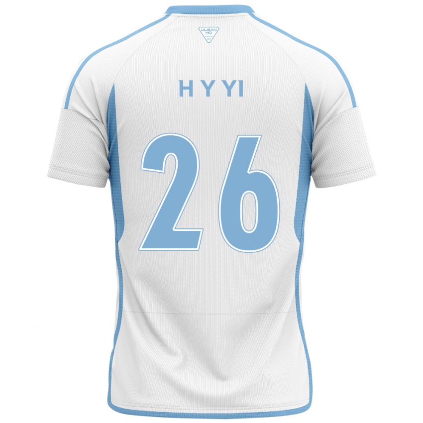 Mann Yong-Hyeon Yi #26 Hvit Blå Bortetrøye Drakt Trøye 2024/25 Skjorter T-Skjorte