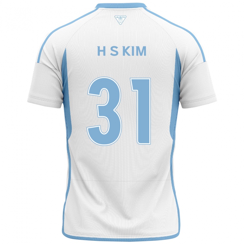 Mann Se-Hyoung Kim #31 Hvit Blå Bortetrøye Drakt Trøye 2024/25 Skjorter T-Skjorte