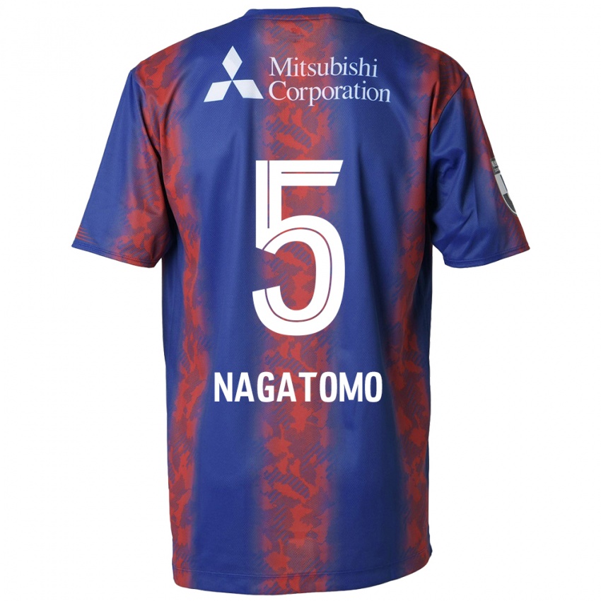 Dame Yuto Nagatomo #5 Blå Rød Hjemmetrøye Drakt Trøye 2024/25 Skjorter T-Skjorte