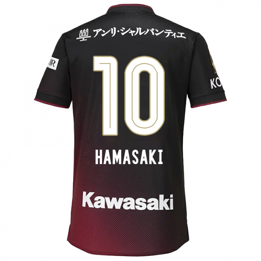 Dame Kento Hamasaki #10 Svart Rød Hjemmetrøye Drakt Trøye 2024/25 Skjorter T-Skjorte