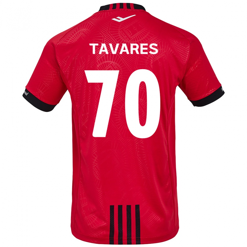 Dame Ronaldo Tavares #70 Rød Svart Hjemmetrøye Drakt Trøye 2024/25 Skjorter T-Skjorte