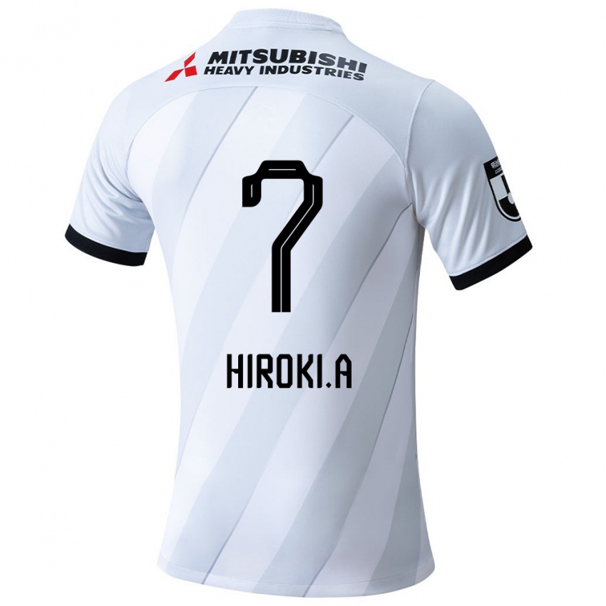 Dame Hiroki Abe #7 Hvit Grå Bortetrøye Drakt Trøye 2024/25 Skjorter T-Skjorte