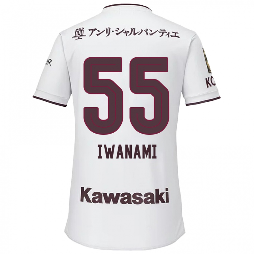 Dame Takuya Iwanami #55 Hvit Rød Bortetrøye Drakt Trøye 2024/25 Skjorter T-Skjorte