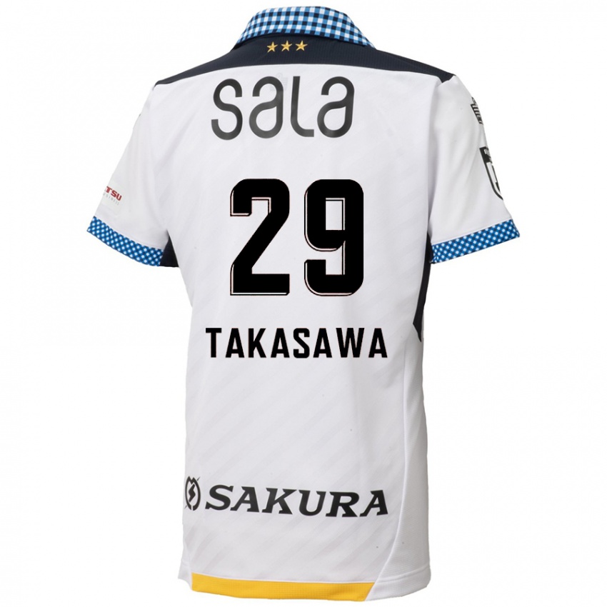 Dame Kaito Takasawa #29 Hvit Svart Bortetrøye Drakt Trøye 2024/25 Skjorter T-Skjorte