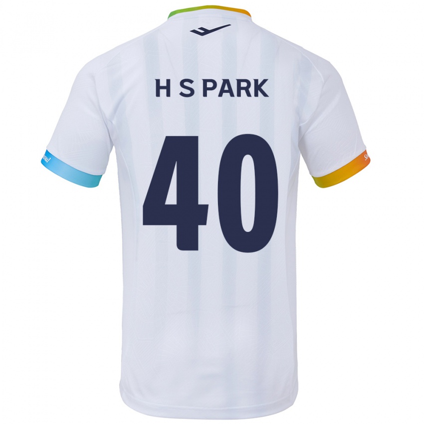 Dame Seong-Hun Park #40 Hvit Blå Bortetrøye Drakt Trøye 2024/25 Skjorter T-Skjorte