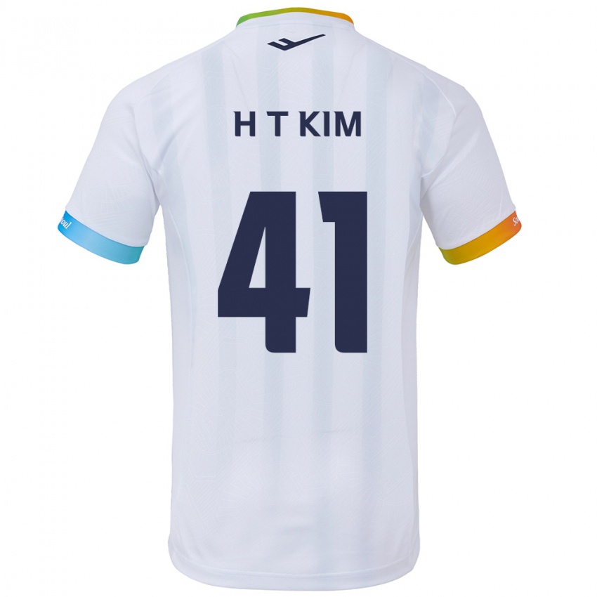 Dame Tae-Ho Kim #41 Hvit Blå Bortetrøye Drakt Trøye 2024/25 Skjorter T-Skjorte