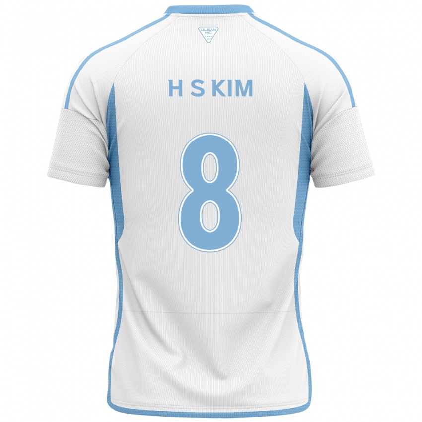 Dame Seung-Hyun Kim #8 Hvit Blå Bortetrøye Drakt Trøye 2024/25 Skjorter T-Skjorte