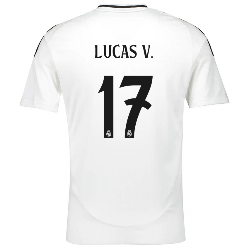 Barn Lucas Vazquez #17 Hvit Hjemmetrøye Drakt Trøye 2024/25 Skjorter T-Skjorte