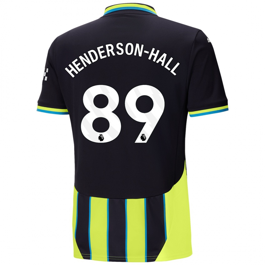 Barn Matty Henderson-Hall #89 Blå Gul Bortetrøye Drakt Trøye 2024/25 Skjorter T-Skjorte