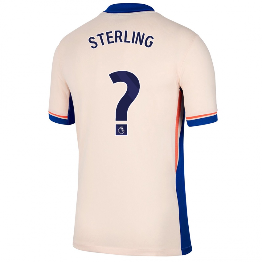 Barn Raheem Sterling #0 Lys Beige Bortetrøye Drakt Trøye 2024/25 Skjorter T-Skjorte