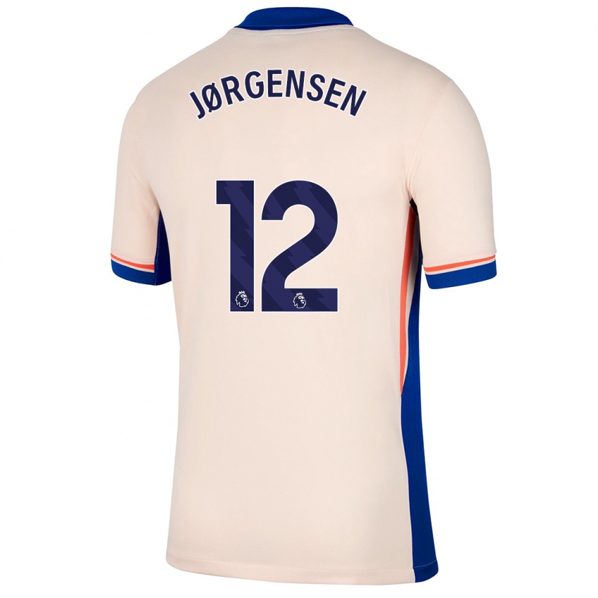 Barn Filip Jørgensen #12 Lys Beige Bortetrøye Drakt Trøye 2024/25 Skjorter T-Skjorte