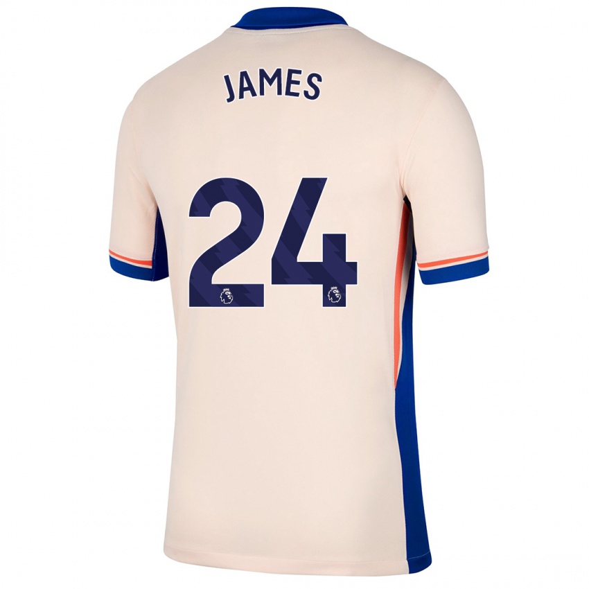 Barn Reece James #24 Lys Beige Bortetrøye Drakt Trøye 2024/25 Skjorter T-Skjorte