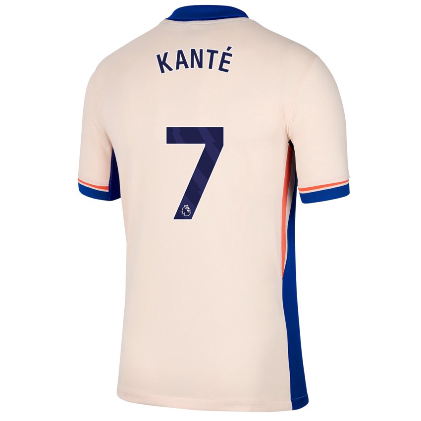 Barn N'golo Kante #7 Lys Beige Bortetrøye Drakt Trøye 2024/25 Skjorter T-Skjorte