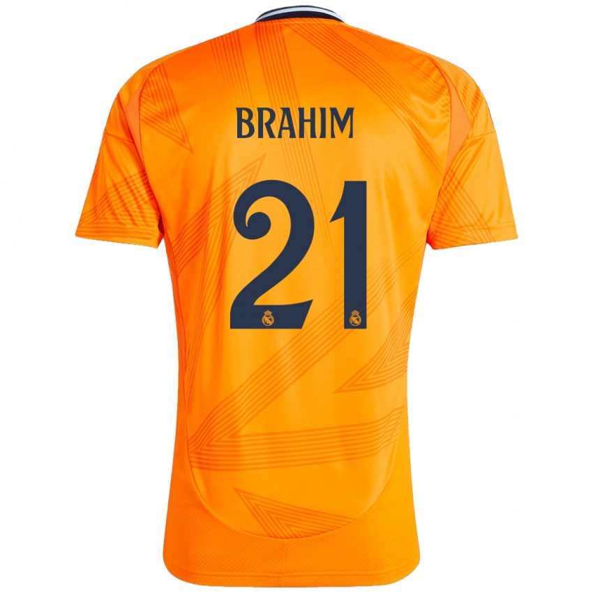 Barn Brahim Diaz #21 Oransje Bortetrøye Drakt Trøye 2024/25 Skjorter T-Skjorte