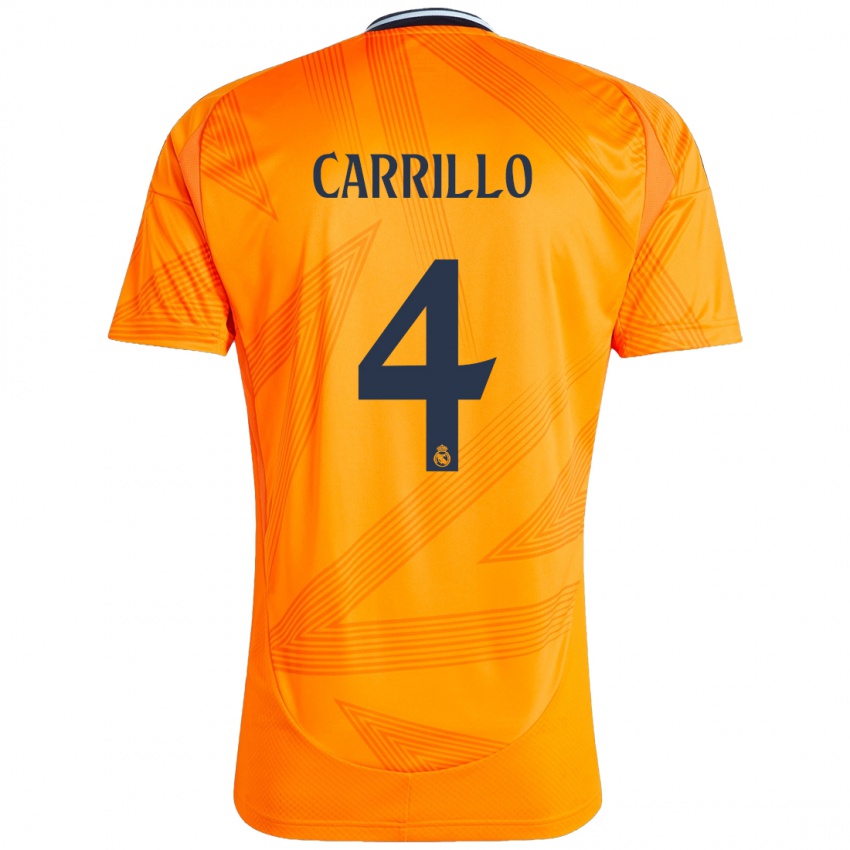 Barn Alvaro Carrillo #4 Oransje Bortetrøye Drakt Trøye 2024/25 Skjorter T-Skjorte