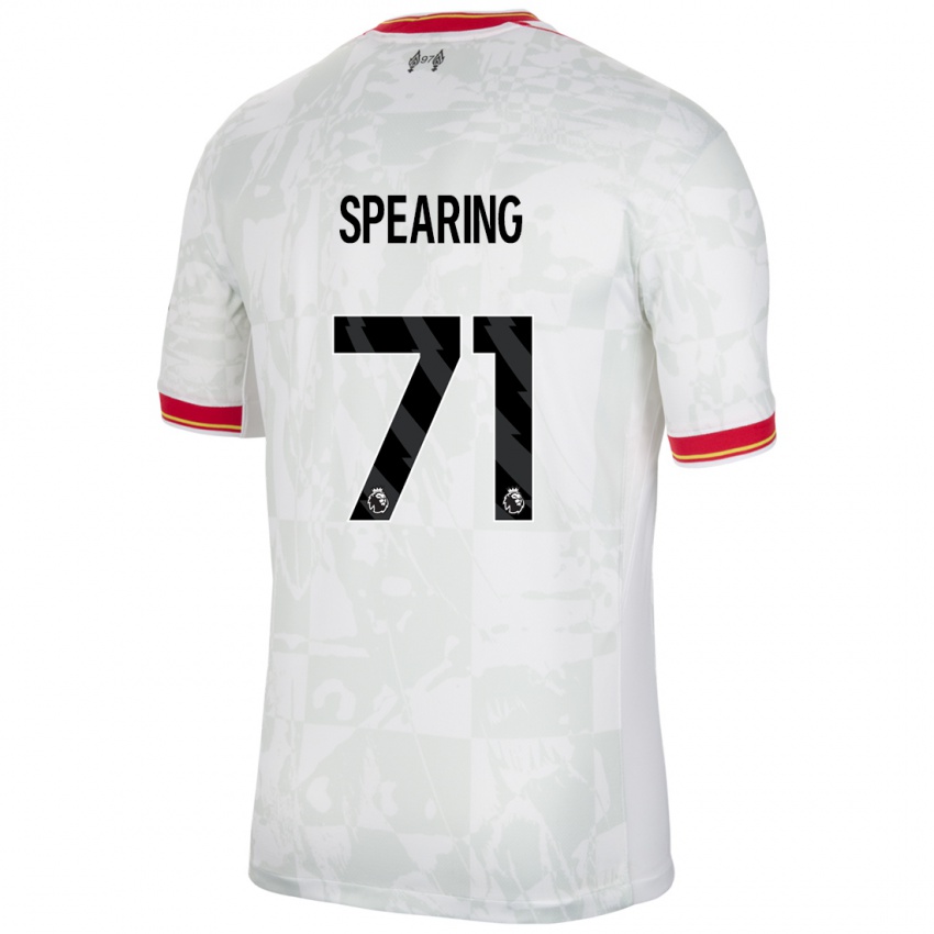 Barn Jay Spearing #71 Hvit Rød Svart Tredje Sett Drakt Trøye 2024/25 Skjorter T-Skjorte