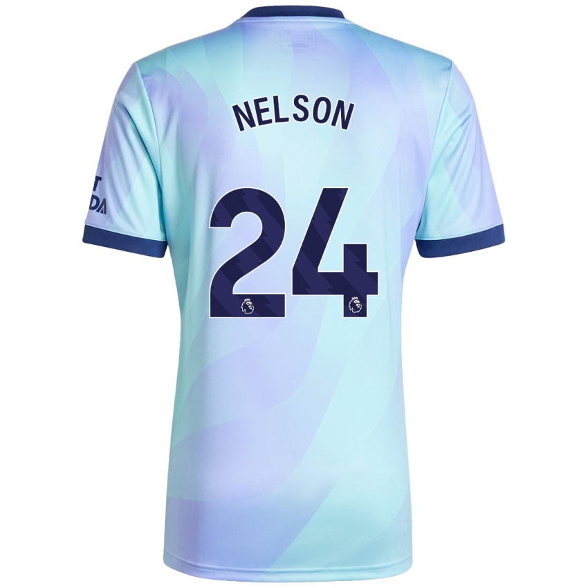 Barn Reiss Nelson #24 Aqua Tredje Sett Drakt Trøye 2024/25 Skjorter T-Skjorte